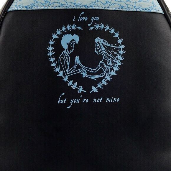 Loungefly Corpse Bride Emily Blue Flower Bouquet Cosplay Mini Backpack Bag Purse - Picture 4 of 4